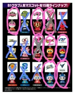 B.LEAGUEマスコットめじるしアクセサリー2 まとめ売り(個別対応可)