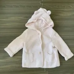 babygap GAP ベビーギャップ くま耳 フード付 カーディガン ピンク