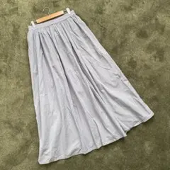 無印良品　洗いざらし強撚ギャザースカート M〜L