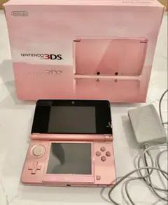 Nintendo 3DS ピンク 本体 ACアダプター付き【動作OK】