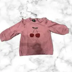 petit main オーガニックコットン トレーナー 90cm ピンク
