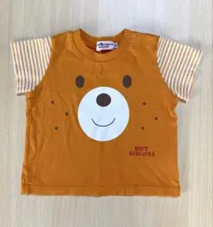 ホットビスケッツ　クマ Tシャツ オレンジ　70cm