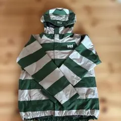 HELLY HANSEN 緑白 ボーダー マウンテンパーカー Mのサムネイル