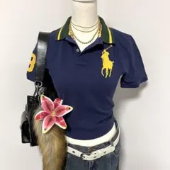 polo ラルフローレン ポロシャツ　ピチ　ビックポニー　 y2k グランジ