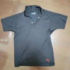 PUMA 黒 ポロシャツ 赤ロゴ
