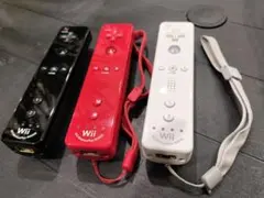 動作確認済　Wii モーションプラス 3個セット 赤　黒　白　リモコン　まとめ