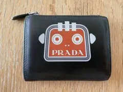 ⭐希少・入手困難⭐PRADA ロボット 二つ折り財布 ブラック レザーのサムネイル