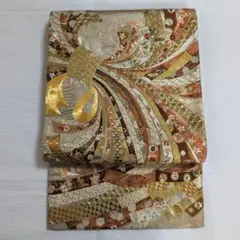 中国【手刺繍】袋帯　束ね熨斗柄　ガード加工済