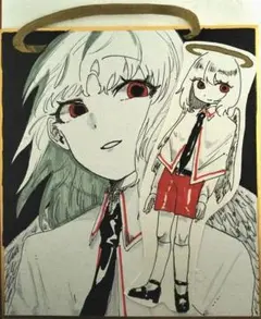 手描きイラスト　アナログイラスト　オリジナル　色紙