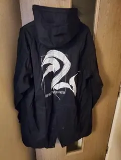 アートバックプリント モッズコート 黒