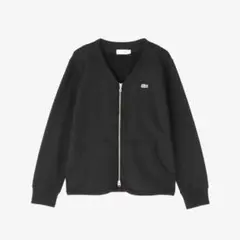 LACOSTE プレミアム スウェット ジップカーディガン ブラック S