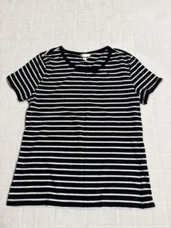 レディース　H&M 半袖Tシャツ　ボーダートップス　L