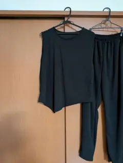 ブラックパンツスーツ3点セット5L