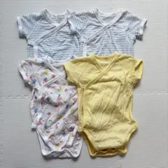 ユニクロ コットンメッシュボディスーツ 半袖 70サイズ 4枚セット