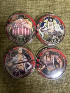 ワンピース 白ひげ海賊団 缶バッジ 4種セット - メルカリ