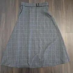 OPAQUE.CLIP チェック柄 フレアスカート 40/L