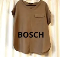 BOSCH ブラウン半袖ブラウス ボッシュ ラウンドカットソ