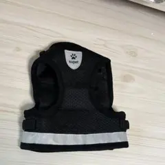 ‪☆メッシュ 犬用 ハーネス 胴輪反射材料付きリード セット 超小型犬Lブラック