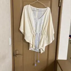 Kahiko チュニック アイボリー×ブルーのサムネイル