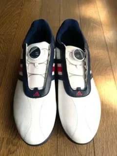 adidas ゴルフシューズ JP 255 ホワイト/ネイビー/レッド