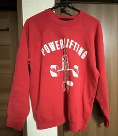 POWERLIFTING パワーリフティング スウェットシャツ 赤 トレーナー