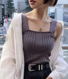 PAGEBOY ページボーイ デザインリブニット タンクトップ