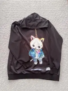 【希少】ankoROCK 首吊り猫 パーカー フリーサイズ まふまふ着用のサムネイル
