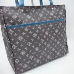 【極美品】russet ラシット トートバックシグネチャーブラウン×ブルー