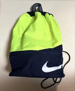 限定値下げ　Nike ドローストリングバッグ 蛍光イエロー/ネイビー　スイミング