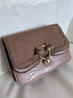 【新春感謝引き】【 Topshop】ブラウン スエード ショルダーバッグ