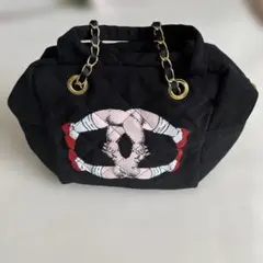 AHCAHCUM キルティングトートバッグ 黒　極美品　デザイナー　オシャレ