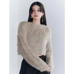 【タグ付き】MURUA シャギークロップドニット