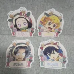 鬼滅の刃クリスマス2025ステッカーA.B竈門禰豆子 我妻善逸 嘴平伊之助 村田