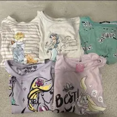 Disney Princess 薄紫色 Tシャツ　5点セット