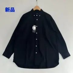 新品 Audience オックスフォードボタンダウンボクシーシャツ 黒 L