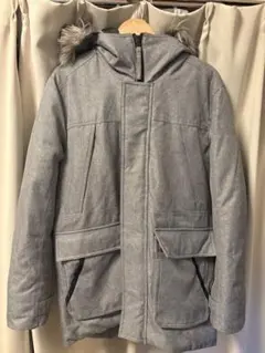 アメリカイーグル　フード付きダウンジャケット　Sサイズ グレー