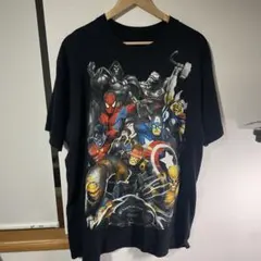 スパイダーマン キャプテン・アメリカ Tシャツ　古着