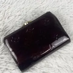 美品 LOUISVUITTON レザー 長財布 ヴェルニ アマラント モノグラム