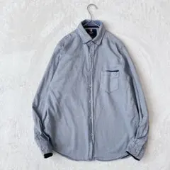 ビームスハート| メンズ・長袖シャツ【M】テールカット　カジュアル　ブルー