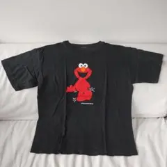 ヴィンテージ　セサミストリート　グローバー　ブラックアウト　古着　Tシャツ　黒 SESAME STREET【セサミストリート】 Tシャツ 古着 - ビンテージ