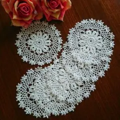 *お花のレース編みドイリー６枚set*