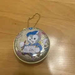 香港ディズニーランド　ファスナー付き缶キーホルダー　小物入れ　ジェラトーニ