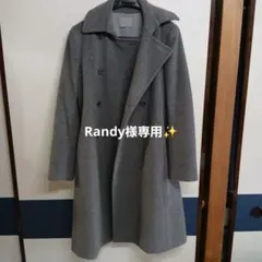 theory luxe カシミヤ グレー ダブルブレスト ロングコート