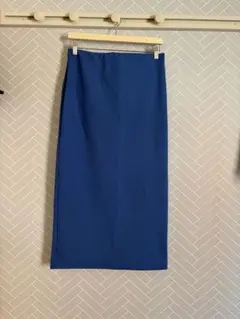 ブルー タイトスカート スリット入りのサムネイル