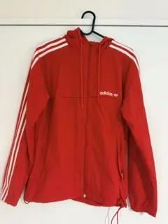 adidas ナイロンジャケット レッド