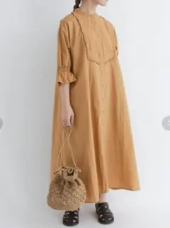 切替レース貼りワンピース　サマンサモスモス