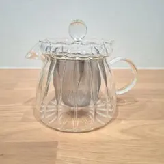 耐熱ガラス製　フリルポット　ティーポット　450ml