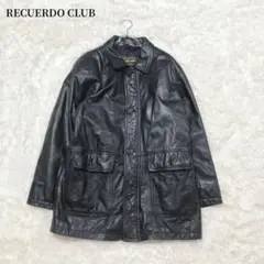 RECUERDO CLUB レザージャケット　牛革　ブラック　大人　上品　春