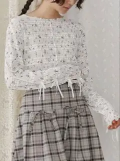 【merry jenny】floral print レースtops