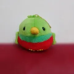 ことり隊　ケツァール　ぬいぐるみ　ボールチェーン 横幅約10cm